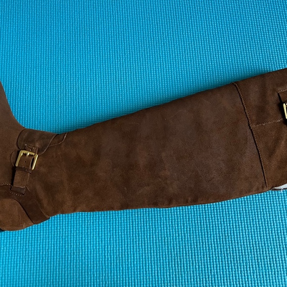 Ralph Lauren Oiled Suede Over-the-Knee Boot - Picture 2 of 7